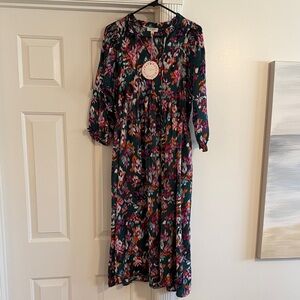 Umgee Multicolor Floral Long Sleeve Dress